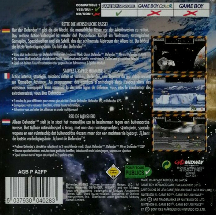 Defender : For All Mankind — Box back