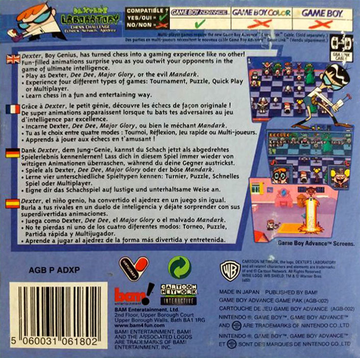 Dexter's Laboratory : Chess Challenge — Box back