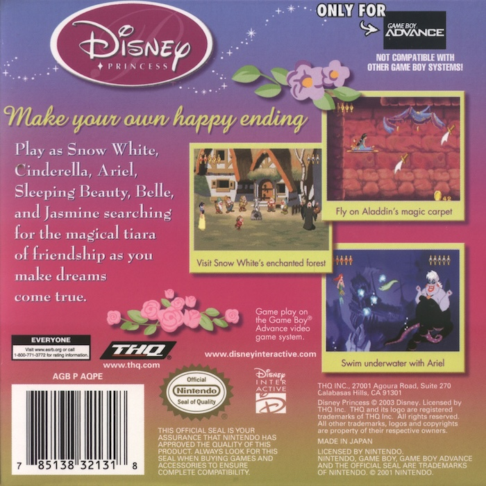 Disney Princesse — Box back