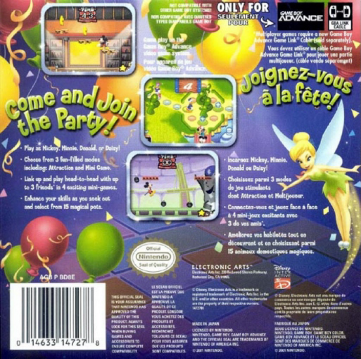 Disney's Party — Box back