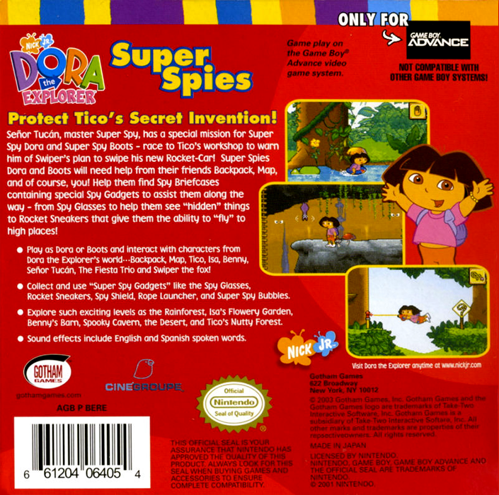 Dora the Explorer : Super Spies — Box back