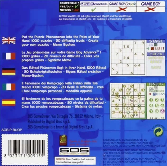Dr. Sudoku — Box back