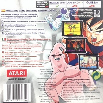 Dragon Ball Z : Taiketsu — Box back