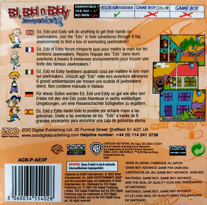 Ed Edd'n Eddy : Jawbreakers ! — Box back