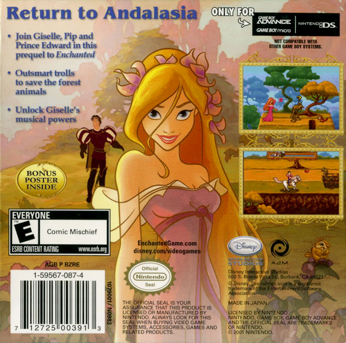Enchanted : Once Upon Andalasia — Box back