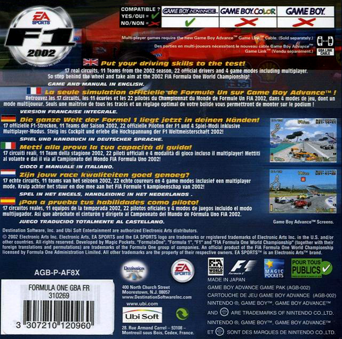 F1 2002 — Box back