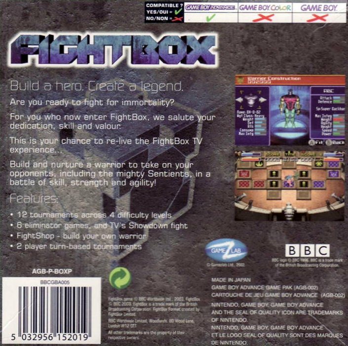 FightBox — Box back