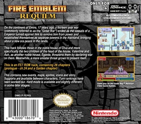 Fire Emblem : Requiem — Box back