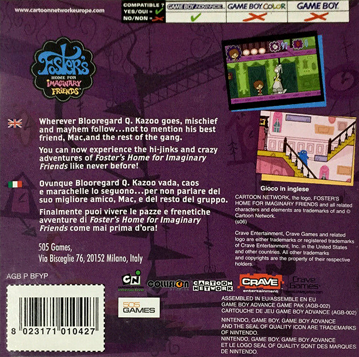 Foster's Home for Imaginary Friends — Box back