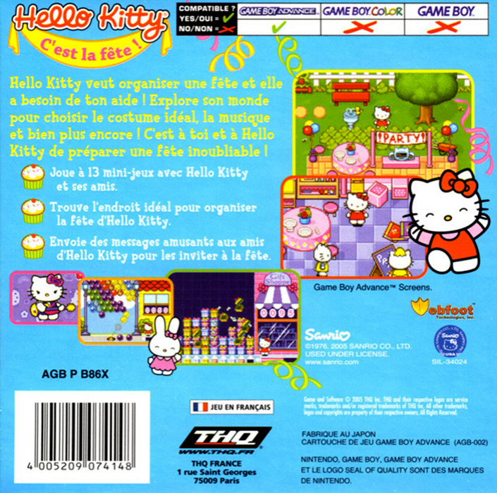 Hello Kitty: Happy Party Pals — Box back