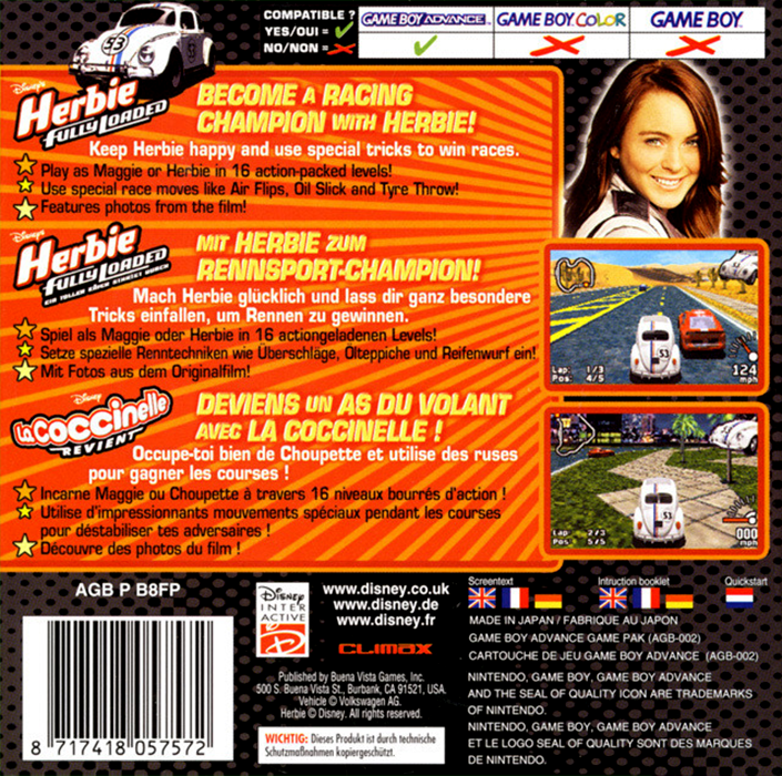 Herbie : Fully Loaded — Box back