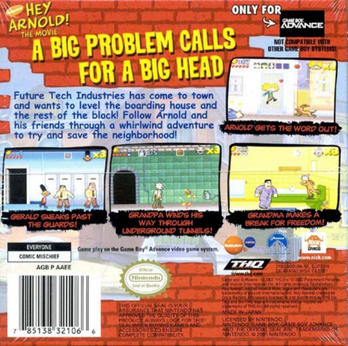 Hey Arnold! The Movie — Box back