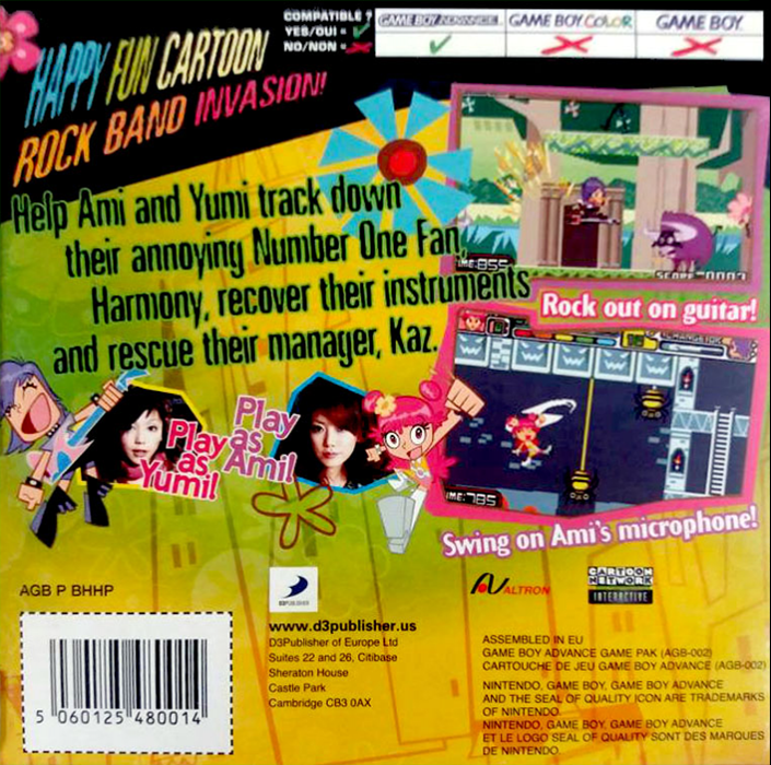 Hi Hi Puffy AmiYumi : Kaznapped! — Box back