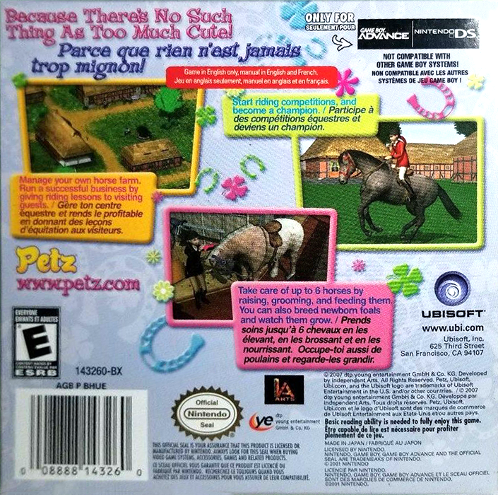 Horsez — Box back