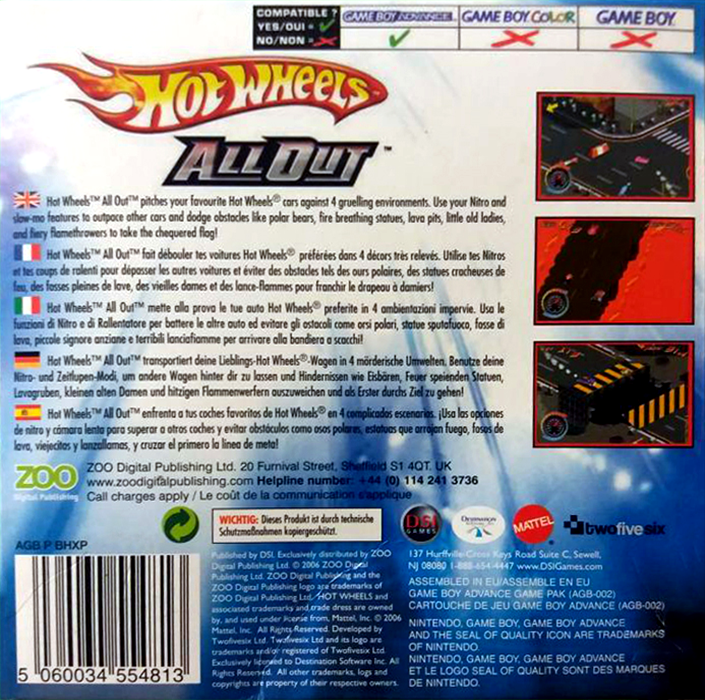 Hot Wheels : All Out — Box back