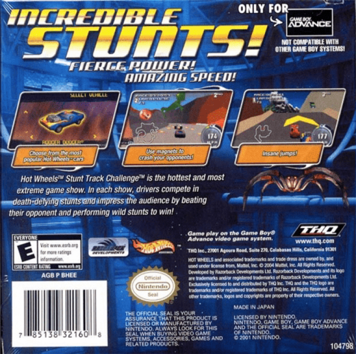 Hot Wheels : Stunt Track Challenge — Box back
