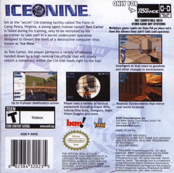 Ice Nine — Box back