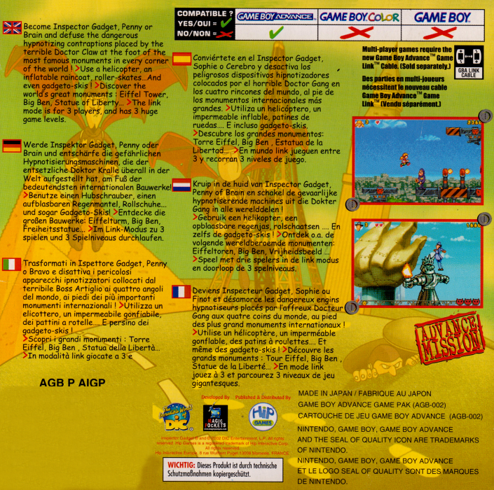 Inspector Gadget : Advance Mission — Box back