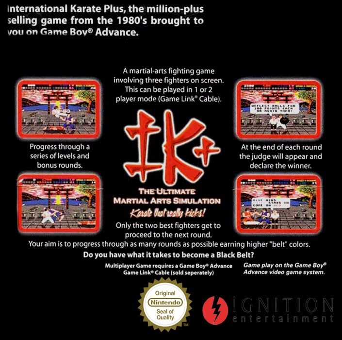 International Karate Plus — Box back