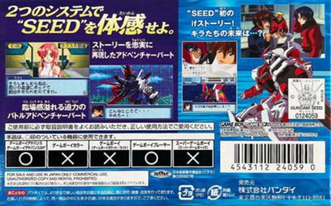 Kidou Senshi Gundam Seed : Tomo to Kimi to Koko de. — Box back
