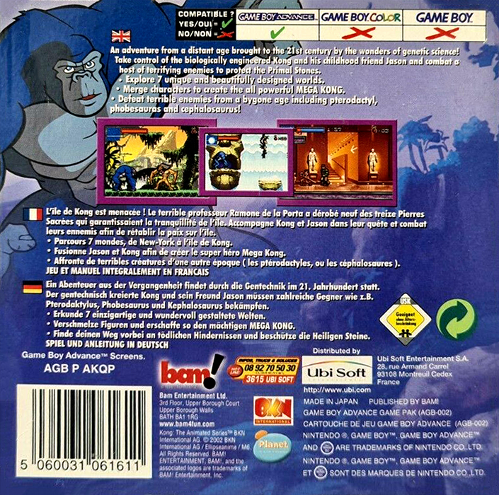 Kong : The Animated Series — Box back