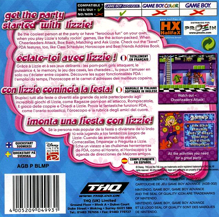 Lizzie McGuire — Box back