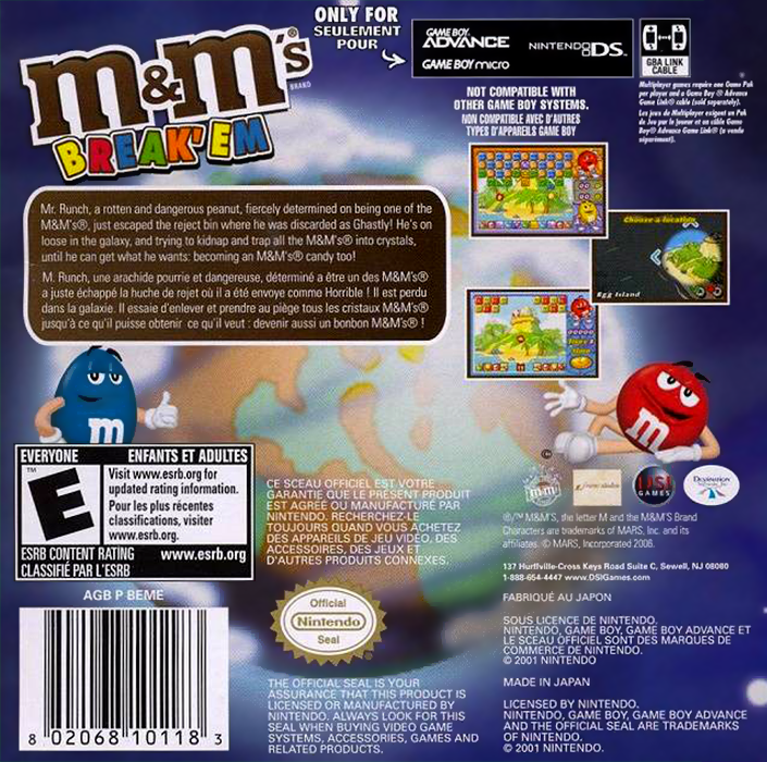 M&M's : Break 'em — Box back