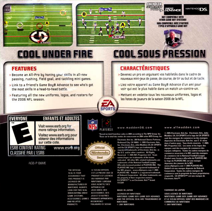 Madden NFL 06 — Box back