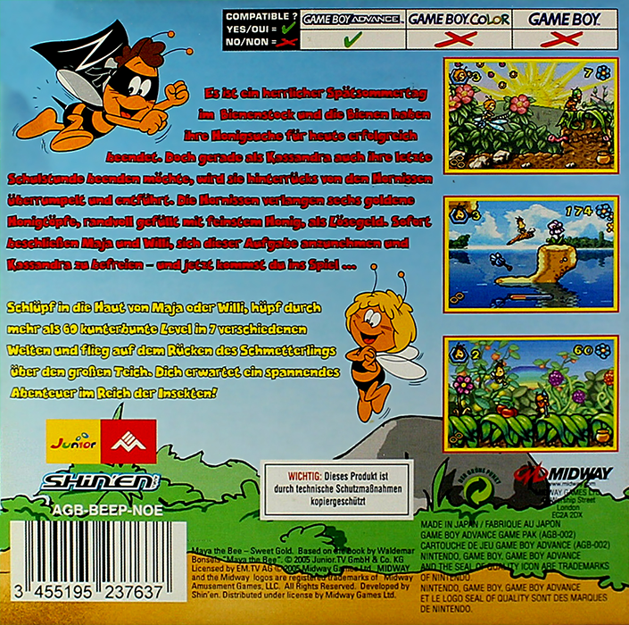 Maya the Bee : Sweet Gold — Box back