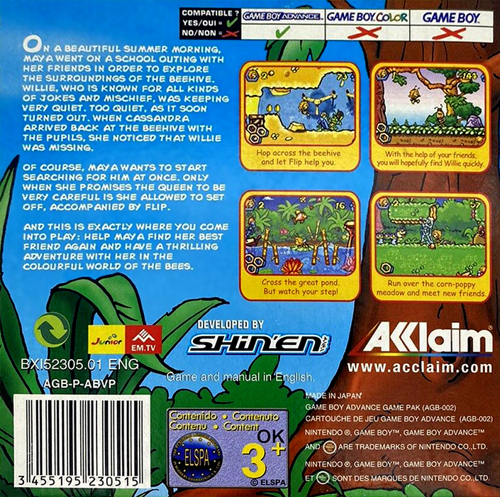 Maya the Bee : The Great Adventure — Box back