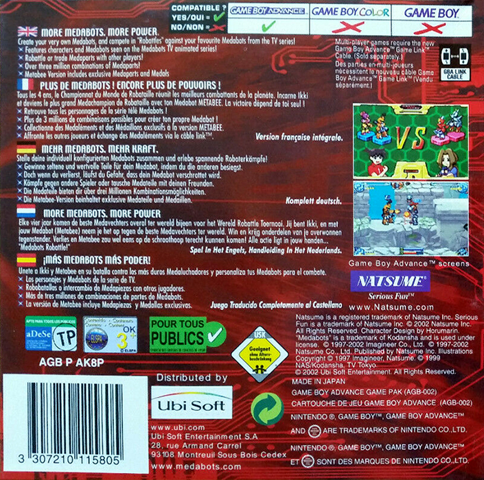 Medabots AX : Metabee Ver. — Box back