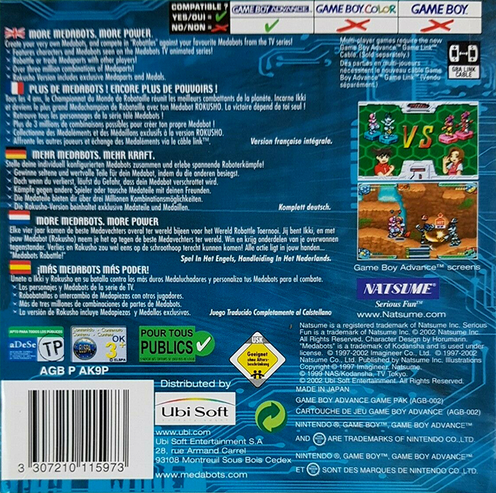 Medabots AX : Rokusho Ver. — Box back