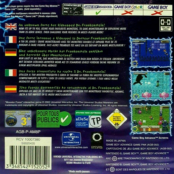 Monster Force — Box back