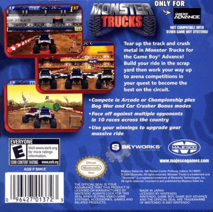 Monster Trucks — Box back