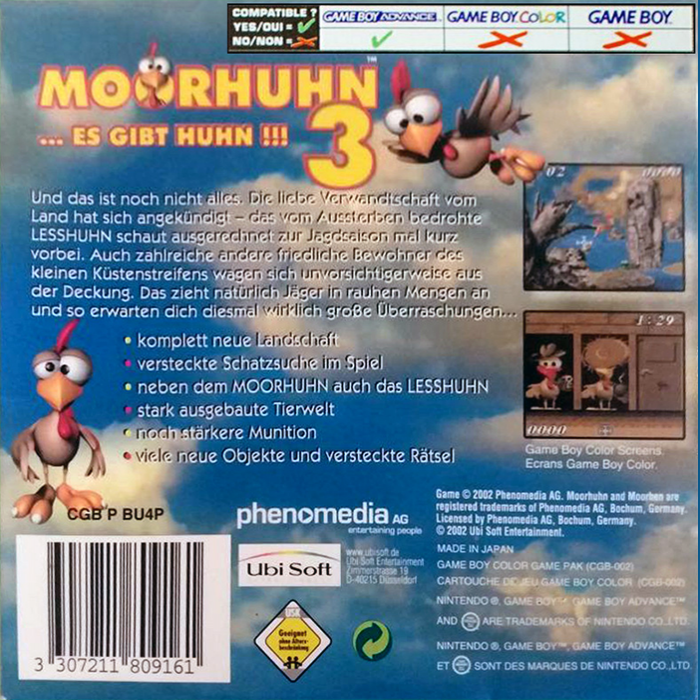 Moorhen 3 : The Chicken Chase! — Box back