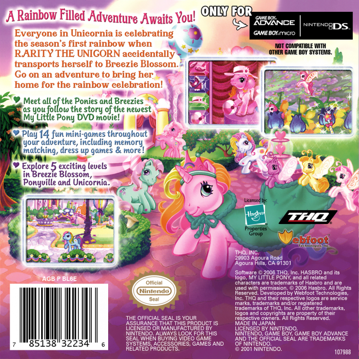 My Little Pony : Crystal Princess, The Runaway Rainbow — Box back