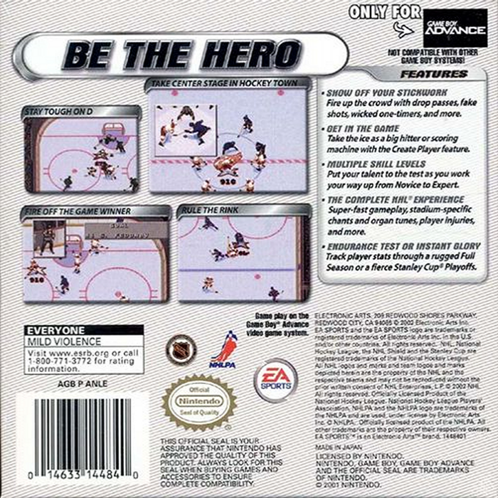 NHL 2002 — Box back