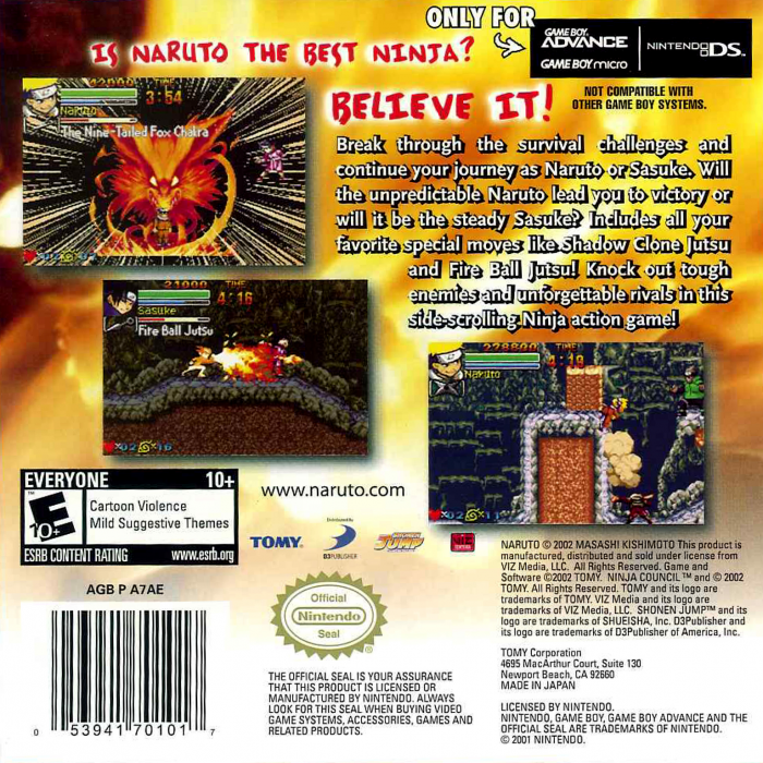Naruto : Ninja Council — Box back
