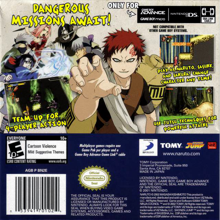 Naruto : Ninja Council 2 — Box back