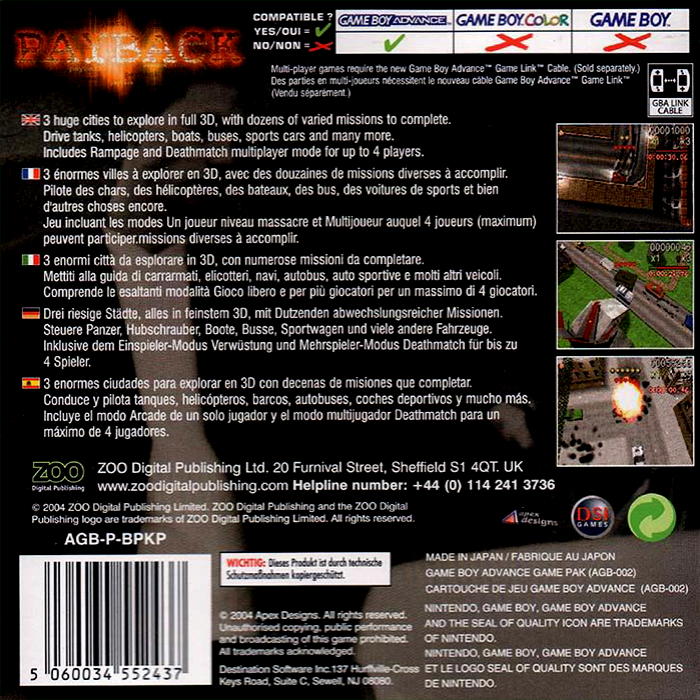 Payback — Box back