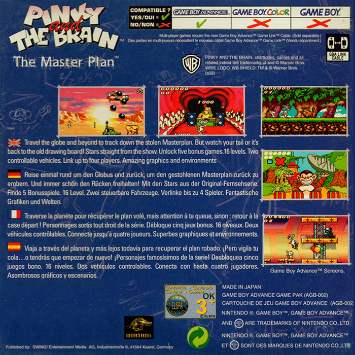 Pinky and the Brain : The Masterplan — Box back