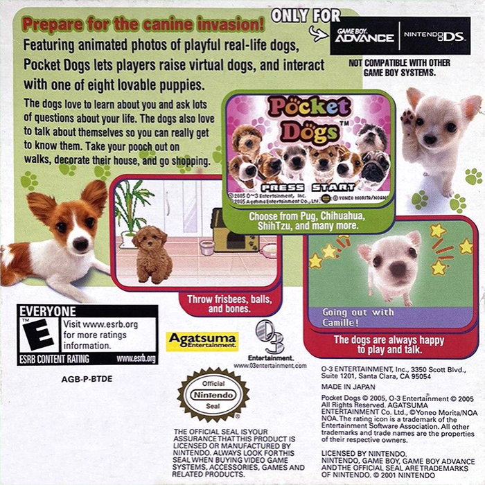 Pocket Dogs — Box back
