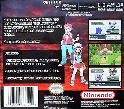 Pokemon : Dark Rising 2 — Box back