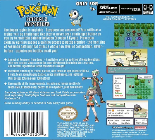 Pokemon : Emerald Imperium — Box back