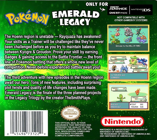 Pokemon : Emerald Legacy — Box back