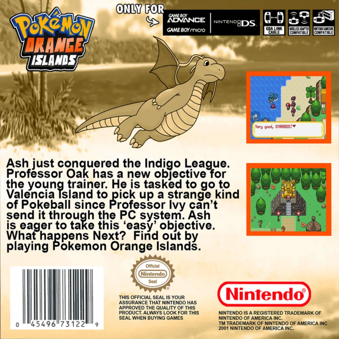 Pokemon : Orange Islands — Box back