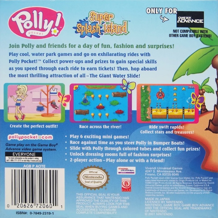 Polly Pocket! : Super Splash Island — Box back