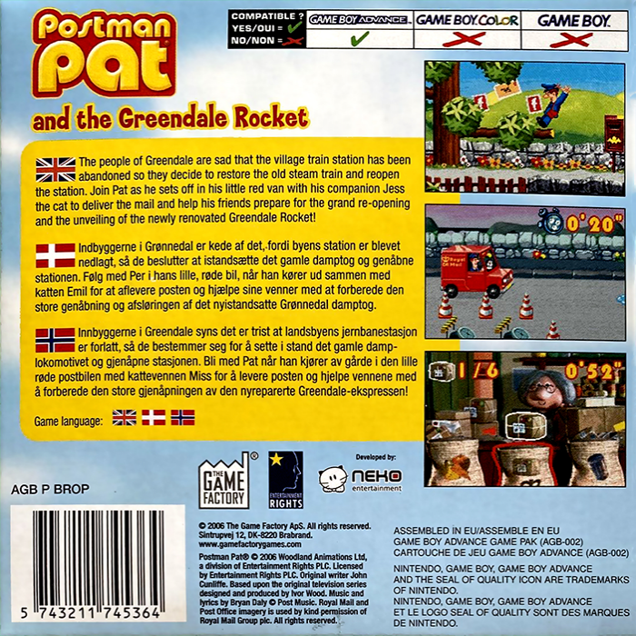 Postman Pat and the Greendale Rocket — Box back