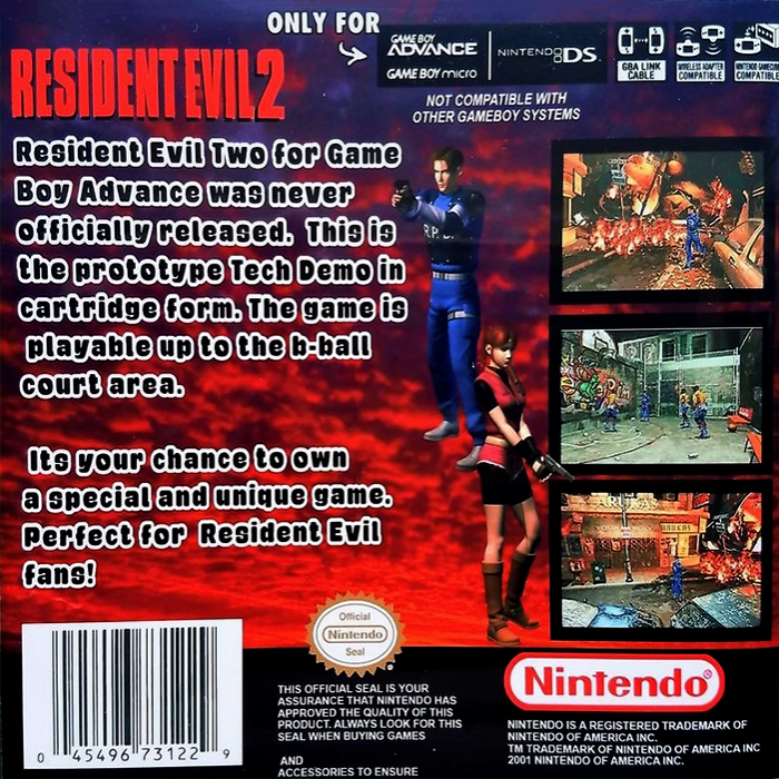 Resident Evil 2 (Unl.) — Box back