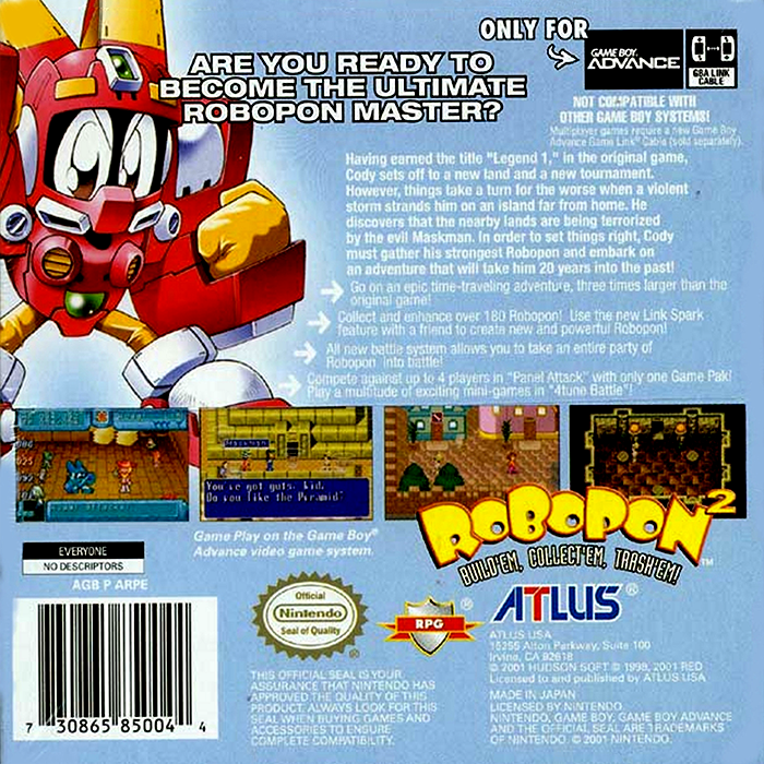 Robopon 2 : Ring Version — Box back